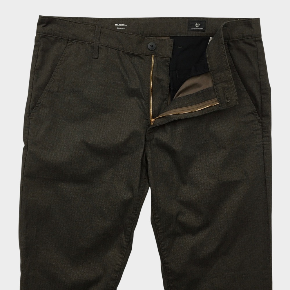 AG Adriano Goldschmied Marshall Slim Trouser Pants Brown Mens 36x34 Chino